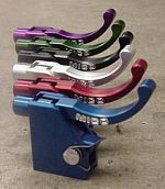 (image for) Billet Throttle Lever, Anodized in Cool Colors